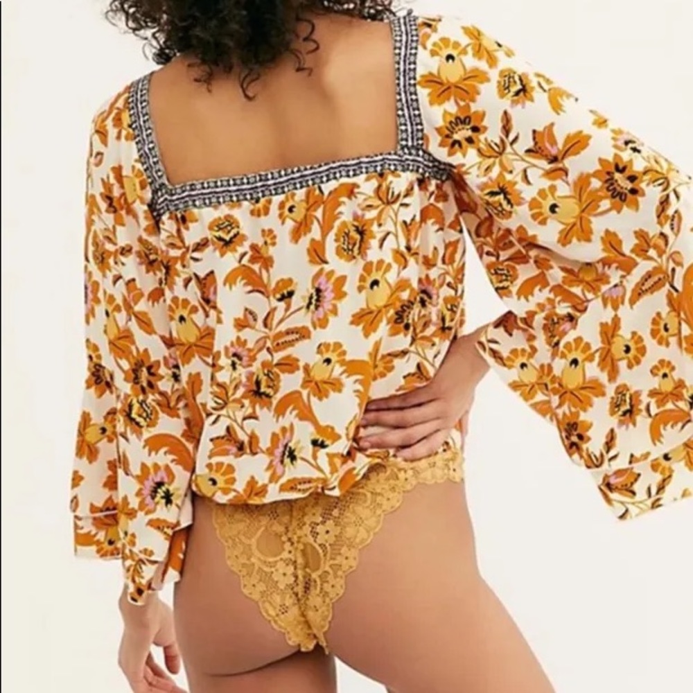 Free People Blooming Borders Bodysuit - Picture 2 of 7